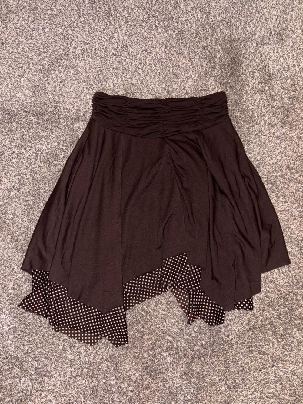 Vintage Y2K brown skirt with polka dots